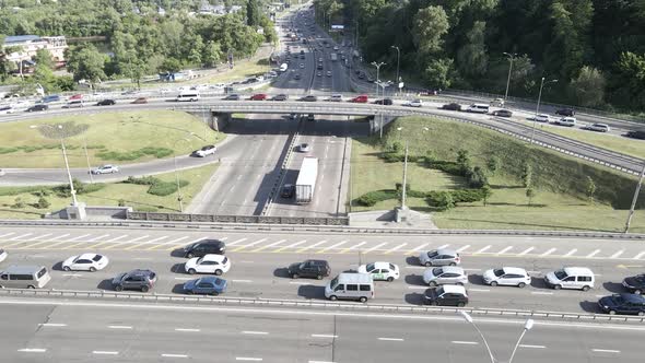 Kyiv. Ukraine: Road Junction. Aerial View