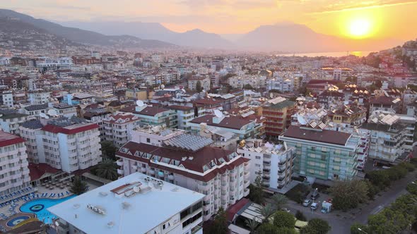 Alanya, Turkey - a Resort Town on the Seashore. Aerial View