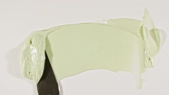 Liquid Cream Green Cosmetic Texture