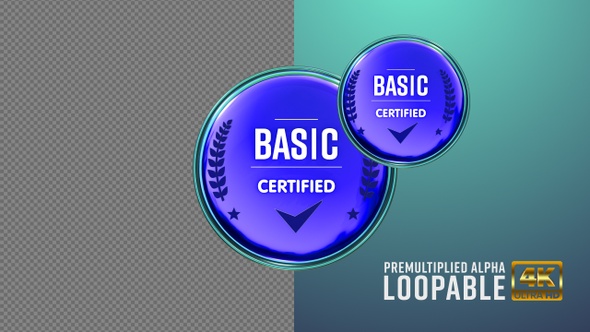 Basic Certified Badge Looping with Alpha Channel