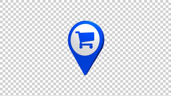 Shopping Mall Map Pin Location Icon