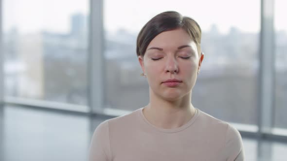 Portrait Of Woman Meditating