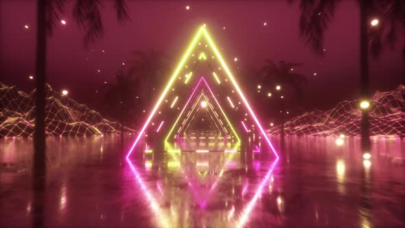 80's Abstract Retro Futuristic Background alt