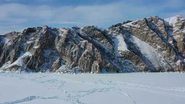 Rocky Shore of Olkhon Island on Baikal