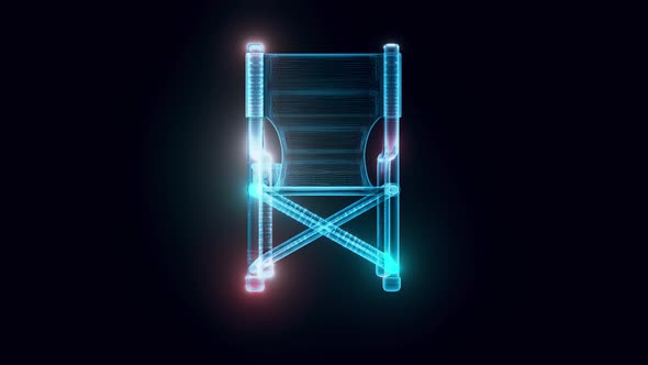 Folding Chair Hologram 4k