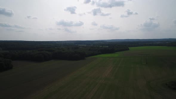 French Vexin Regional Natural Park seen from the sky