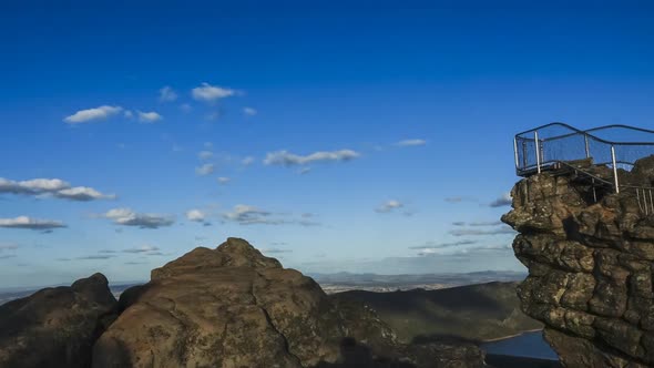 Pinnacle mountain top in Australia timelapse