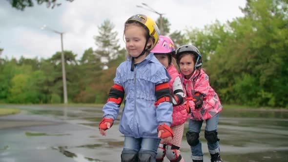 Rollerblading in a Row