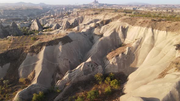 Cappadocia Landscape Aerial View. Turkey. Goreme National Park