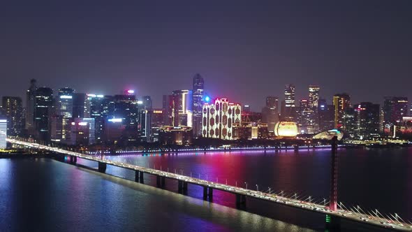 Busy traffic road in hangzhou city