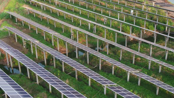 Solar power station in montain