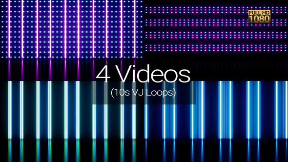 Neon Lights Event Stage Vj Loop Pack FHD