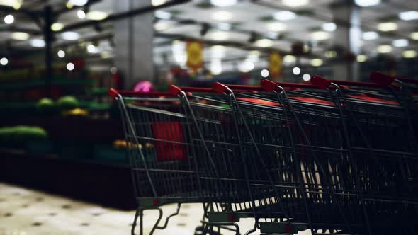 Covid19 Epidemic and Empty Supermarket