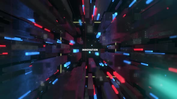 Hitech Digital Scifi Tunnel Word Innovation alt