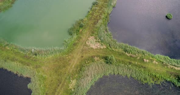 Aerial view of nature reserve Volgermeerpolder.
