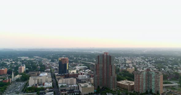 New Rochelle New York Aerial at Sunset