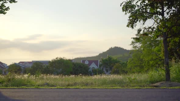 Slow Motion Shot of a Young Man Running Barefoot