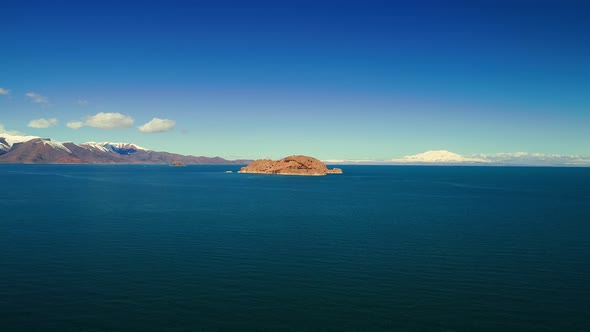 Island at Van Lake in Turkey