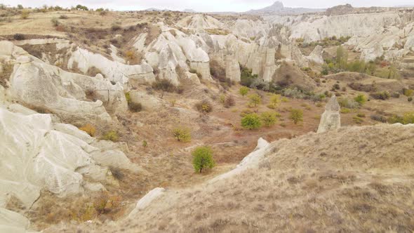 Cappadocia Landscape Aerial View. Turkey. Goreme National Park