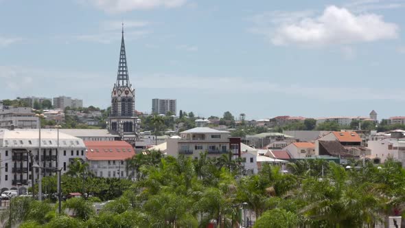 Caribbean island's capital view (Fort de France, Martinique)	
