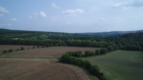 French Vexin Regional Natural Park seen from the sky