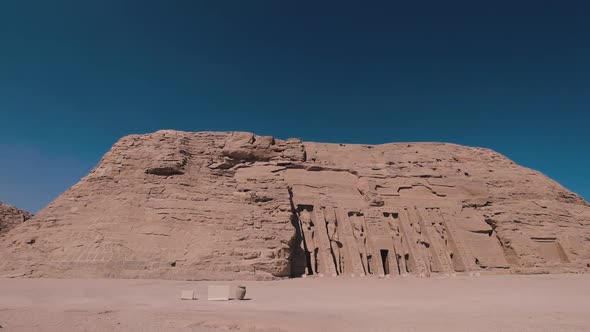 Abu Simbel Temple, Main Entrance And Statues