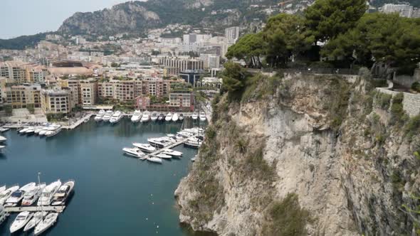 Pier with parked yachts on sea