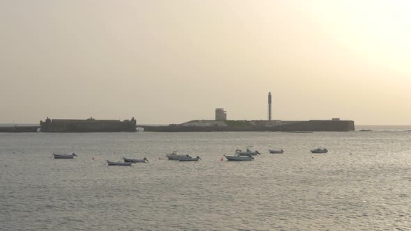 Boats floating on the water