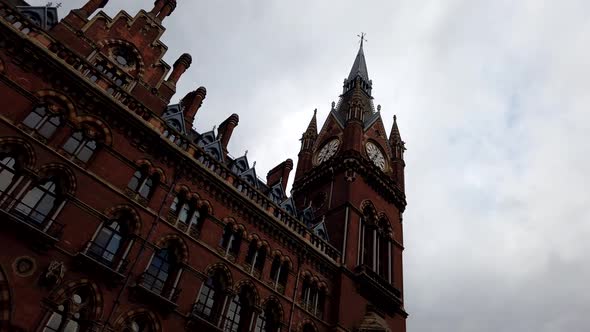 Timelapse, London UK. Clocktower. Similar to Big Ben. Downtown London