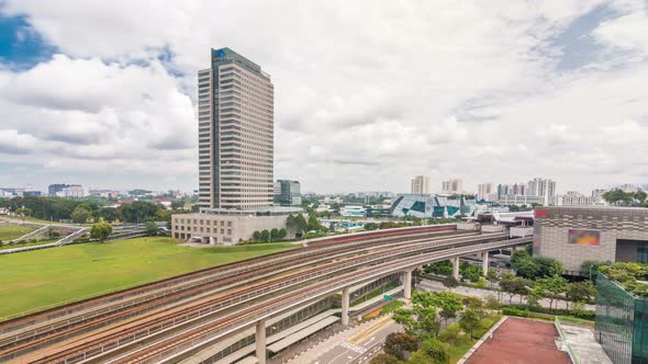 Jurong East Interchange Metro Station Aerial Timelapse One of the Major Integrated Public