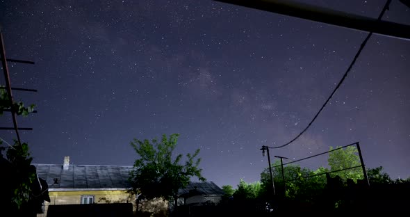 Abstract Background Of Celestial Stars In the Beautiful View Of Milky Way