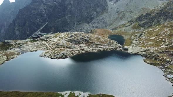 A view of the Teryho chata recreational zone in the High Tatras National Park in Slovakia