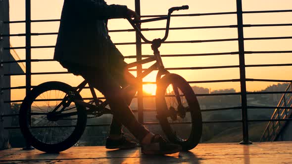 A Rider on a BMX Bike