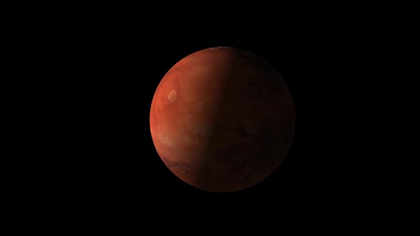 3d Realistic Rotated Night To Day Mars Planet