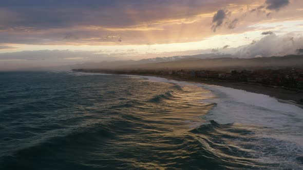 Sea Storm of Italian coast 