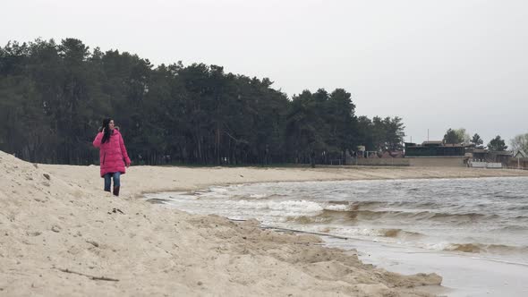 Walking By the Sea in Winter