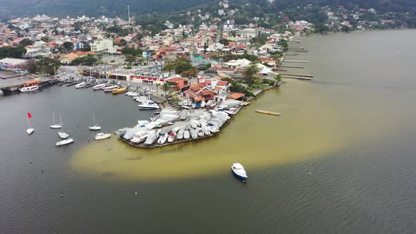 Downtown Florianopolis state Santa Catarina Brazil. Travel destination.