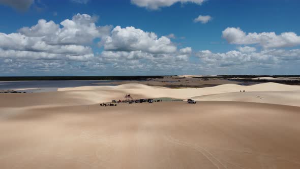 Jericoacoara Ceara Brazil. Scenic summer beach at famous travel destination.