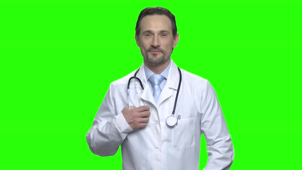 Happy Friendly Caucasian Doctor with Stethoscope