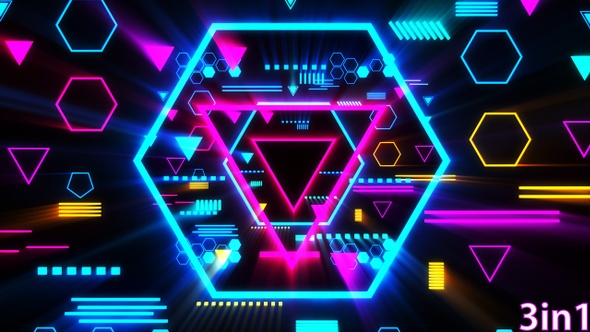 Vj Neon Lights Background