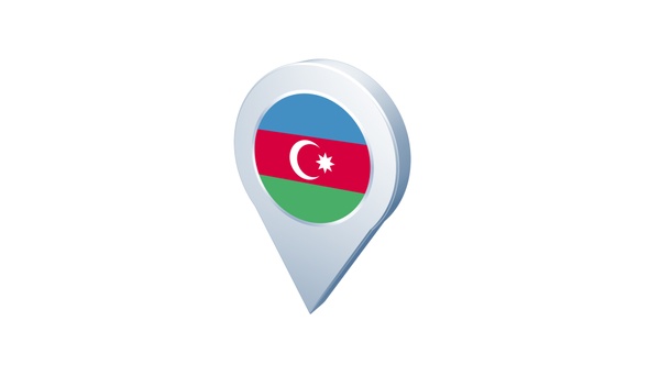 Azerbaijan Flag Pin Icon