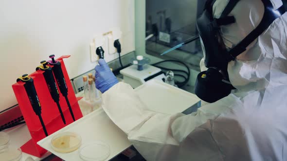 Laboratory Scientist Works on a Vaccine for Covid-19. Coronavirus, Covid-19, 2019-Ncov Vaccine