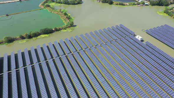 Solar power station in montain