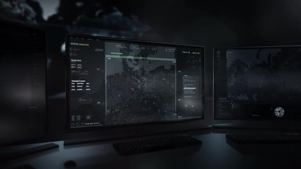 Modern Satellite Surveillance Sky Map International Transportation Navigation alt