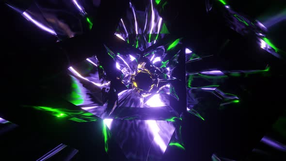 VJ Loop Shimmering Crystal Tunnel 1012