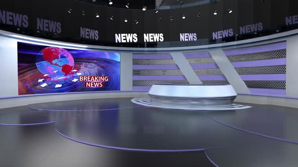 3D Virtual News Studio A005 E