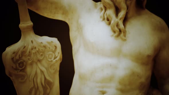 Antique White Marble Statue alt