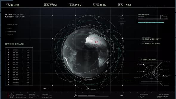 Checking Data Received from Military Satellites. Analyzing Niamey, Niger. UI alt
