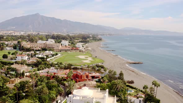 costa del sol coastline with resorts and a golf course