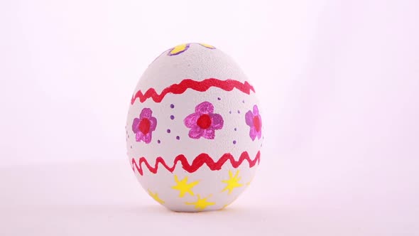 Easter Egg Isolated Over White Background